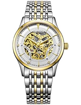 Starking Damen-Armbanduhr al0185gs81Skelett Automatik Edelstahl Gold Ton