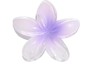 Qiwieod Fermaglio per capelli a forma di fiore, forte tenuta, grandi mollette a artiglio per regali di Natale, clip antiscivolo per capelli, da donna, colore colorato, antiscivolo