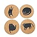 Produktbild Comfot 10-Teilige Niedliche Karikatur Schwarze Katze Rund Um Kork-Bierdeckel Set Von 10 Drink Cup Placemat Mat Holder Tisch Oberflächen Schutz 10Cm