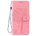 Produktbild Nancen Wallet Case Tasche Hülle für Apple iPhone 6 / 6S (4,7 Zoll) Flip Schutzhülle Zubehör Lederhülle mit Silikon Back Cover PU Leder Handytasche im Bookstyle Stand Funktion , Schmetterling Schnalle Magnet , Baum und Katze Muster Flip Funktion Kartenfächer Etui Schale ,Schütze Dein Telefon