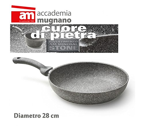 Sartén 28 cm de piedra - antiadherente - Accademia Mugnano Linea CUORE DI PIETRA