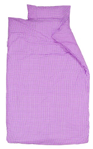Taftan Checks Small/ Big Duvet Cover Set 100 x 135cm for Cot (Purple)