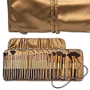 HUDA GIRL BEAUTY PROFESSIONAL Makeup Brush Set - 24Pcs Gold Brushes For Eyeshadow, Lip, Powder, Foundation Blending Brush