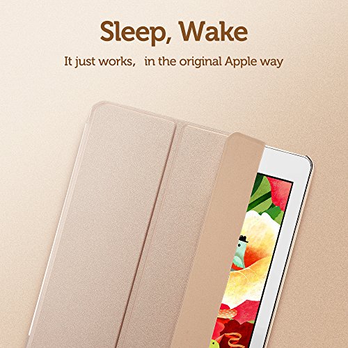 iPad Pro 9.7 Hülle, ESR® [Rubberized / Gummiert] PU Ledertasche Auto Aufwachen / Schlaf Funktion Schutzhülle mit Gummi-Spray für iPad Pro 9.7 (Gold) - 6