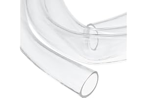sourcing map Clear PVC Tubing, 27mm ID x 31.31mm OD - 6ft PVC Tube Lightweight Vinyl Hose, Transparent Flexible Plastic Water Tubing for Air Oil Water Transfer Aquarium Irrigation