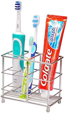 Toothbrush Holder Stainless Steel Toothpaste Holders Bathroom Set Razor Blade Holder Multifunction Stand