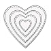 Produktbild everpert 4 Scrapbooking Formen Herz Form Metall Schablone Craft Prägung Schnitt sterben für Heimwerker Scrapbooking Prägung Album
