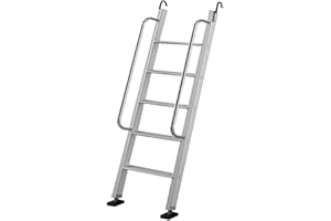 MISORAT Scala a letto a castello interna, finestra del seminterrato bene Escesa Scala, 330 LB Capacità di carico/Universal Motorhome Scala dritta per Top Bunk Camper House RV, alluminio,5 Steps