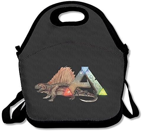 Ark Survival Evolved Dinasour Design Lunch Box Bag For Kids And Adult,lunch Tote Lunch Holder With Adjustable Strap For Men Women Boys Girls,This Design For Portable, Oblique Cross,double Shoulder