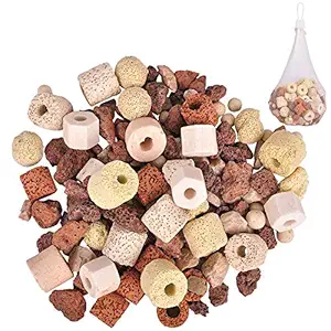 MyfatBOSS 10 in 1 Aquarium Filter Media Set, Bio Balls Ceramic Rings Bacteria House for Fish Tank and Pond, Filter Decorations, Accessories 500g/1.1lb