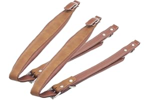 COZLYNX 1Pair Accordion Straps Soft Padded PU Leather Shoulder Harness with Adjustable Buckles for 16-120 Bass Accordions