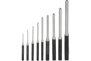 Huairdum 9 Pz Cacciaspine Cacciaspine Center Punzone Centrale Durevole Cacciaspine Set in Acciaio Resistente Allusura Set di Punzoni Facile da Trasportare per Rompere Il Cemento della Paret