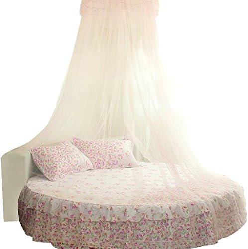 uus Mosquito Nets Round Bed Ceiling Mantle Landing Large-size Lace Dome Mosquito Nets Dream Yellow Powder Purple Jade Color Mosquito Pest Control Mosquito Nets ( Color : Powder Taro )