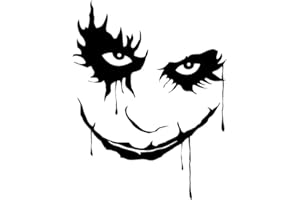 PORFEET Adesivo per Auto, 10x13cm Joker Clown Impermeabile Rimovibile Car Styling Adesivo per Paraurti Adesivo Nero