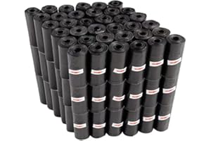 ASGRADO Bolsas de Caca Perro, Bolsas para excrementos de Perros. (120rollos 1800 bolsas) (Negro)