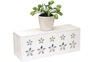 VERVE JELLY Cable Management Box,Cable Management Box Cord Organizer Large Storage Holder ABS Material for TV,Computer,USB Hub,System to Cover and Hide & Power Strips & Cords,36x12x13.5cm