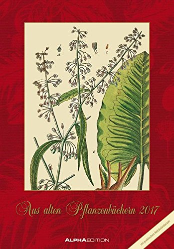 Aus alten Pflanzenbüchern 2017 - Bildkalender (24 x 34) - Küchenkalender - Kräuterkalender - Wandplaner
