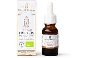 Ballot-Flurin - Extrait Propolis Blanche - MUTLIFONCTIONS : Sensibilités saisonnières, peau, hygiène buccale - Sans alcool - Convient aux enfants - Fabriqué en France - Certifié Bio - 15 ml