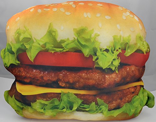United Labels 122166 Kissen Hamburger, Polyester, bunt, 47 x 38 x 5 cm - 2
