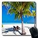 Produktbild Luancrop Mousepads Outdoor-Liegestühle unter Sonnenschirmen Palm Sun Trees Natur Stuhl Parks Oblong Gaming Mouse Pad rutschfeste Gummimatte