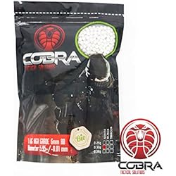 Cobra Tactical Solutions Billes BB Airsoft de Haute qualité Bio Blanche 0,30g Sac de 1 kg - 6mm 3300BBs