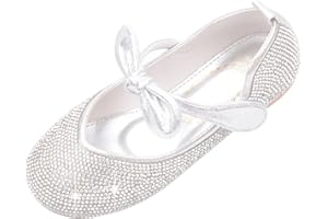 LANIVIC Prinzessin Schuhe Mädchen Mary Jane Flats Ballett Sandalen Mädchen Pailletten Party Festliche Schuhe EU 23-37