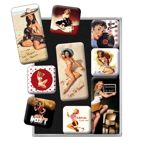 Nostalgic-Art 83012 Pin Up Beach, Magnet-Set, 9-teilig - 2