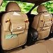 Woogor 2 Pcs High Premium Quality PU Leather Auto SUV Car Seat Back Organizer For Tissue Phone iPad Umbrella Cup Keys Holder Travel Storage Bags Multi pocket, Beige Color RS.2499.00
