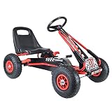Coche a pedales para niños de 3 a 8 años con neumáticos inflables con aire
