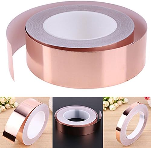 HXLONG Copper Foil Tape with Conductive Adhesive Shielding Conductive Adhesive for Stained Glass,Paper Circuits,Electrical Repairs