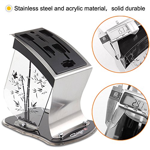 Universal messerblock, unbestückt für 7 Messer und Schere/Wetzstahl - 4