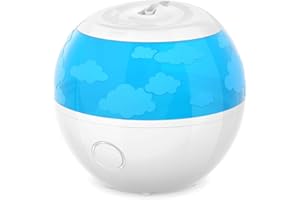Chicco Humi Fresh Umidificatore Ambiente a Ultrasuoni per Bambini, Vapore Freddo Anti-scottatura e Silenzioso per Notti Serene, con Contenitore per Essenze, Spegnimento Automatico, Autonomia 8 Ore