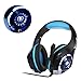Produktbild Sinbide® on ear Kopfhörer mit Mikrofon Hifi Kopfhörer Headset Kopfhörer für iPhone 6/6 Plus, Samsung S5, S4, LG, Xiaomi, iPad, PC, Laptop, Tablet, usw (Schwarz-Blau)