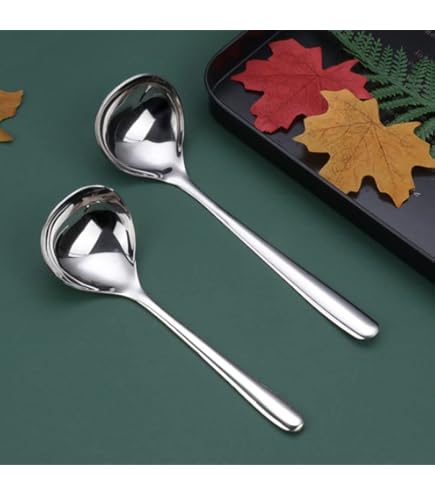 2 Mestoli Per Salsa Con Beccuccio - Acciaio Inox, 20cm - Per Versare Senza Gocciolare, Cucina - Foto 2