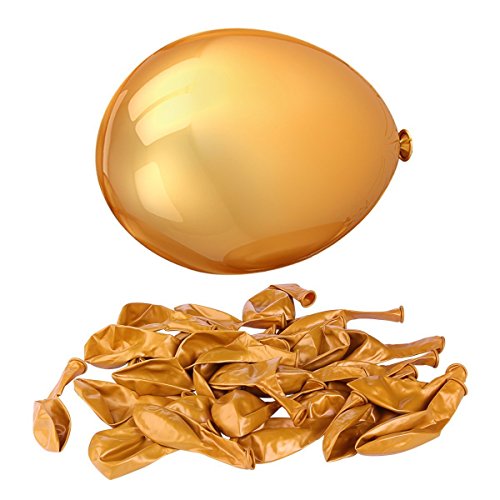 PuTwo 100 Luftballons metallic gold Helium Ballons für Hochzeit Partydeko Geburtstag – Gold - 3