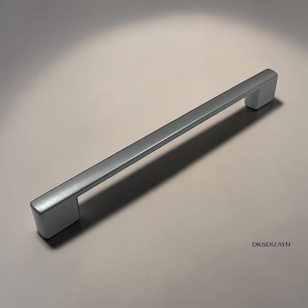5 ADET Nergis Mat Krom Dolap Kulpu – 4 Delikli Çift Ölçülü Metal Mobilya Kulpu (96–128/160–192/224–256 mm) (160-192mm)