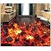 Produktbild Bodentapete 3 D Pvc Bodenbelag Benutzerdefinierte Wasserdichte Bild 3D Flamme Brennen Kohlen Von Feuer 3D Bad Bodenbelag Foto 3D Wandbilder Wallpaper 200X140Cm