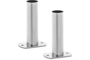 Uniprodo Uni_Ladder_Support_42 Poolleiter-Montageset 1 Paar Leiterendstücke Befestigungsset Edelstahl ø 40 mm