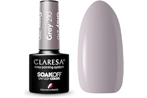 Claresa UV LED lakier do paznokci Collection Hybrid Manicure Soak Off Nail Polish, kolor szary, nr 210, 5 ml
