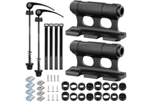 Vusddy 2 pezzi Supporto per forcella per bicicletta con sgancio rapido - Portabici in lega di alluminio con asse passante per il trasporto di camion e rimorchi