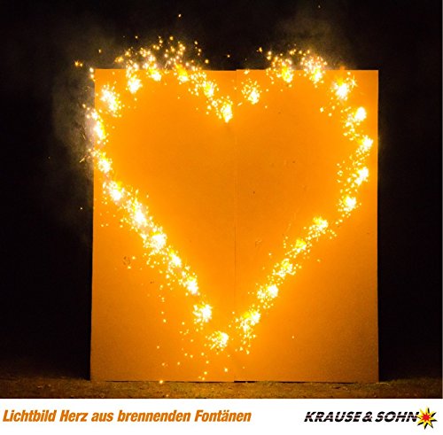 Lichterbild: Brennendes Herz zur Hochzeit