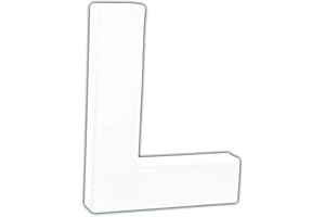 DECOPATCH Décopatch AC741C - Un support en papier blanc mâché 1,5x10,5x12 cm, Petite lettre L