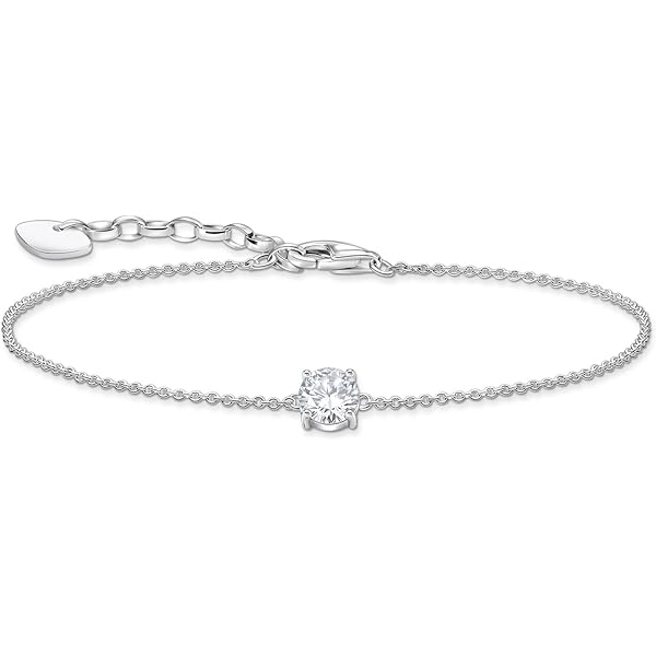 Cadena De Plata Con Colgante De Corazón Blanco | THOMAS SABO