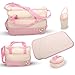 5pcs Baby Nappy Changing Diaper Bag SET & 1pcs Special Bag Organiser by BabyHugs - 6PCS in total (Baby Blue)