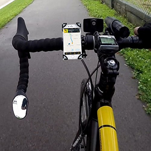 Universal Fahrrad Handyhalterung Motorrad Smartphone Halterungen Verstellbar Handyhalter fÃ¼r iPhone, Samsung, Huawei, Sony usw, AGPtek PS01, Grau & Schwarz