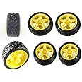 UG LAND INDIA Robot Slider 4 Wheel 65x30mm (Heavy Load) Pull Power Black Yellow Wheel