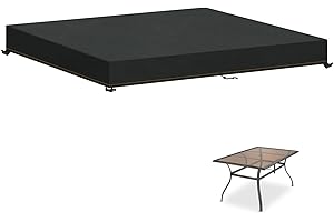 HEIMUNI Pokrowiec na stół ogrodowy, wodoszczelny pokrowiec na blat stołu, pokrowiec ochronny na stół ogrodowy, plandeka na stoły, wiatroszczelny, pokrowiec na stół tarasowy, 150 x 100 x 15 cm