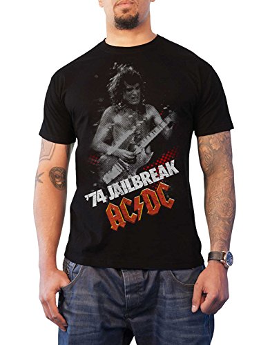 T Shirt Jailbreak 74 Band Logo Angus Official Mens Black