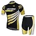 XINTOWN Sommer Mens Radfahren Fahrrad Kurzarm Jacke Bequeme Breathable Quick Dry Shirts Tops 3D Kissen Gepolsterte Shorts Strumpfhosen Hosen Sportswear ( Size : L )