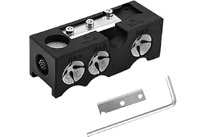 DAELESR 11-in-1 Billard Queue Spitzen Reparaturset, Pool Billard Queue Tip Shaper, Multifunktionales Billard Tip Tool mit Trimmer, Ersatzklingen, L-förmigem Sechskantschlüssel, Zubehör für Formgebung & Repara